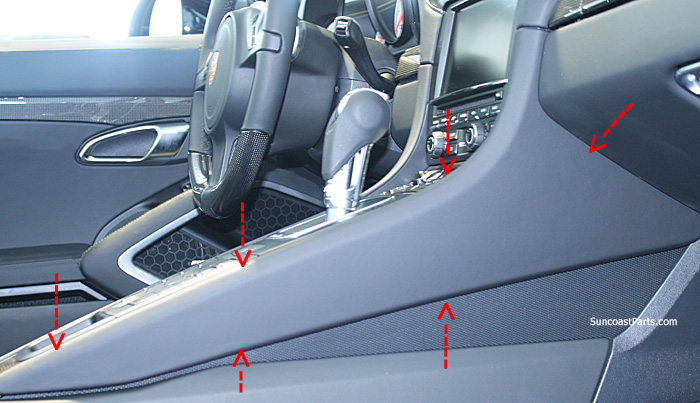 Replacement Center Console Trim - Leather : Suncoast Porsche Parts